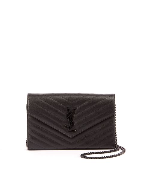 ysl black small monogram envelope wallet|ysl zipper wallet.